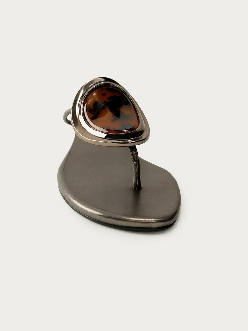 Zara x Marisa berenson flat leather sandals - Picture 3 of 9